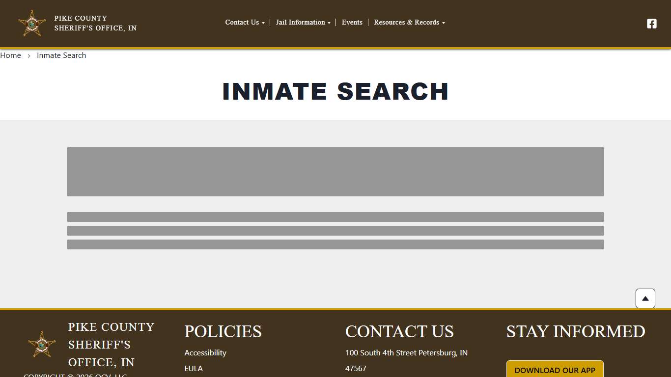 Inmate Search | Pike County Sheriff Office, IN